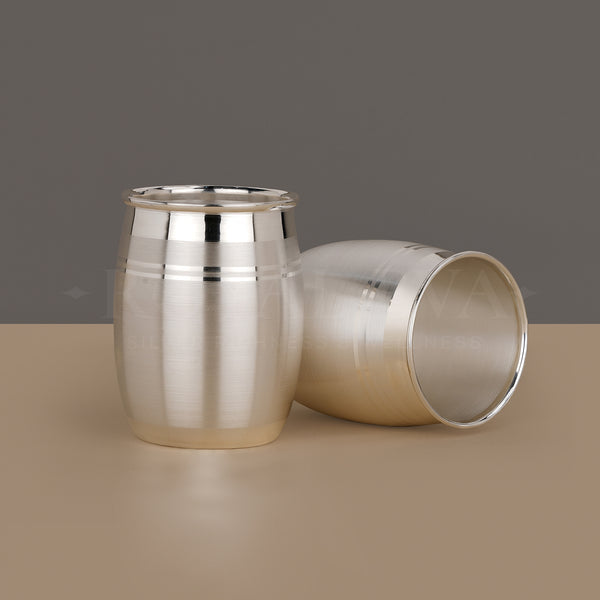 Pure Silver Designer Glass/Tumbler (97 Purity, 80 - 100 Grams)
