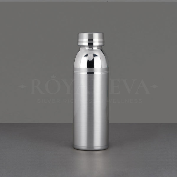 Pure Silver Water Bottle BIS HALLMARKED Leak-Proof & Bacteria Free Non-Toxic (97% Purity)