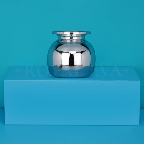 Pure Silver Plain Kalash/Lota BIS HALLMARKED with Mirror Finish (97% Purity)
