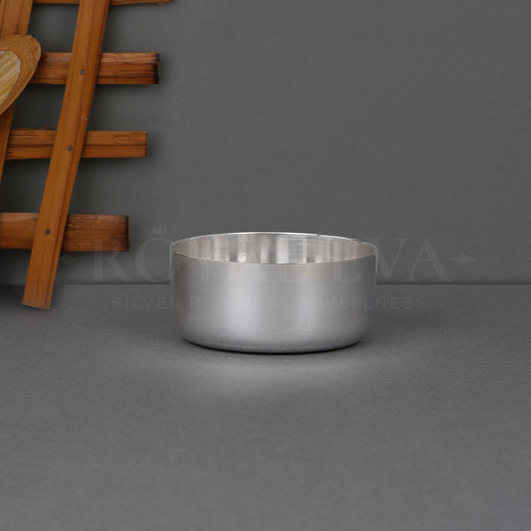 Pure Silver Plain Bowl/Vatti with Mirror Finish (97 Purity)(10-100 Grams)
