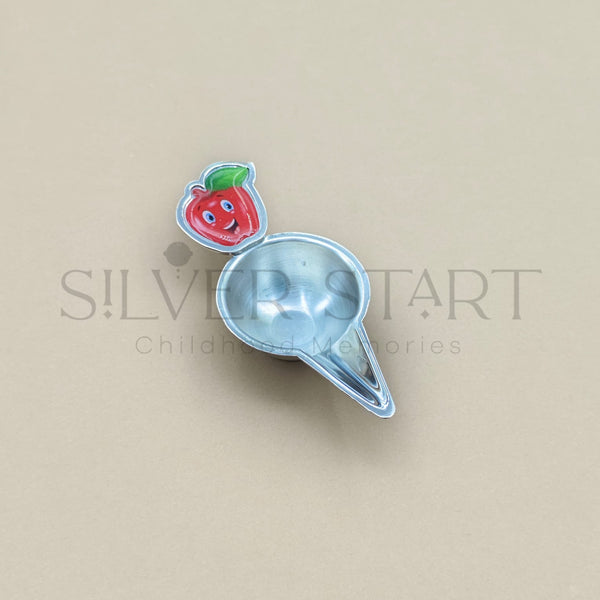 Pure Silver Baby Medicine Spoon – Apple Design | Safe, Cheerful & Thoughtfully Crafted (92.5 Purity, 20 Grams)