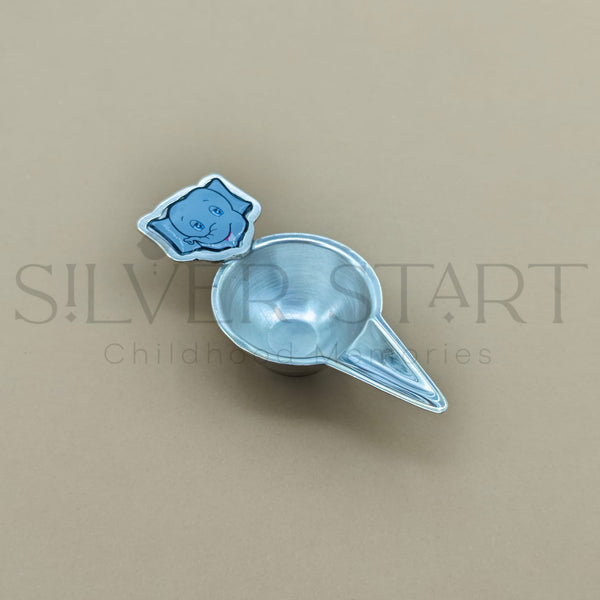 Pure Silver Baby Medicine Spoon – Elephant Design | Gentle, Cute & Practical (92.5 Purity, 20 Grams)