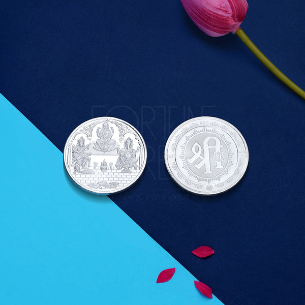 Pure Silver Trimurti | Laxmi Ganpati & Saraswati Ji BIS HALLMARKED Coin (999 Purity)