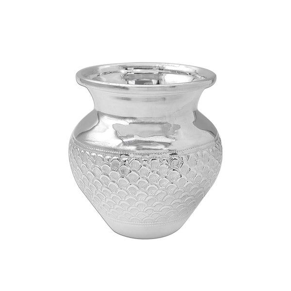 Pure Silver Designer Nakashi Kalash/Lota for Pooja/Puja (925 Purity)