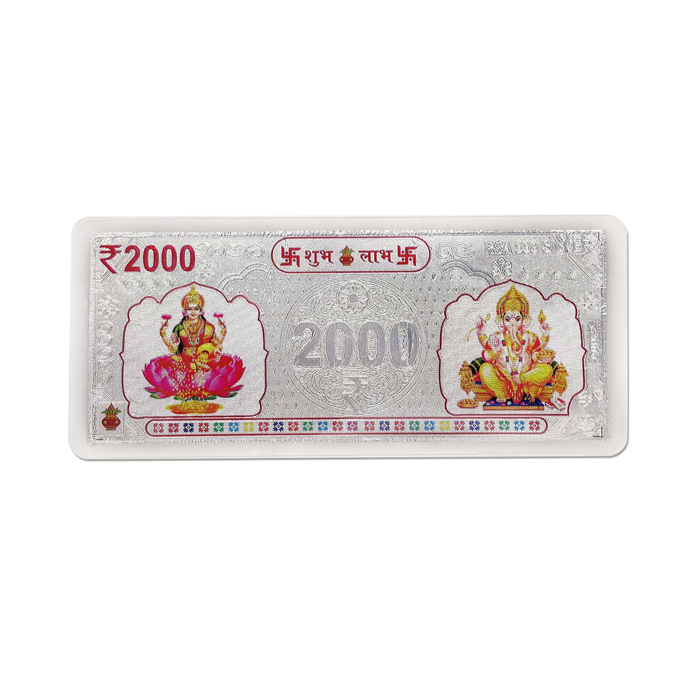MAA SILVER 999 Purity Laxmi Ganesh ji Rs. 2000 Currency Note - Premium ...