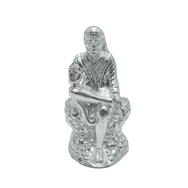 Pure Silver Sadguru Shirdi Sai Baba/Sai Nath Solid Idol (925 Purity)