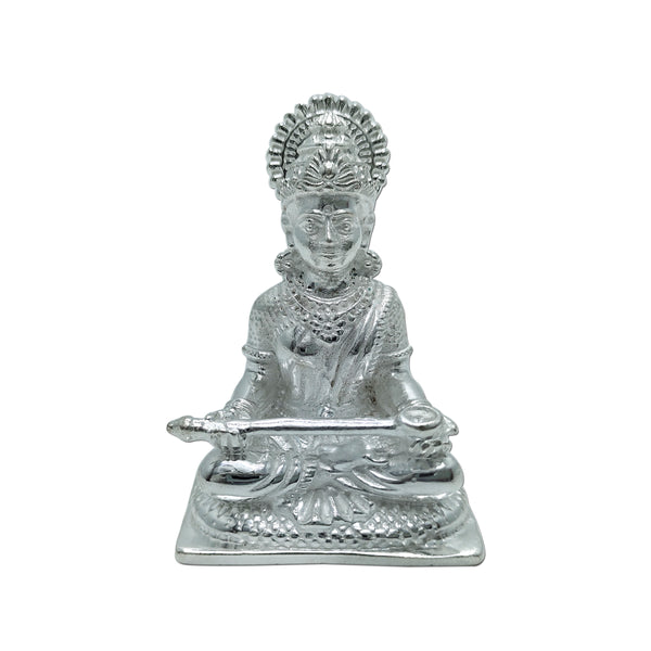 Pure Silver Annapurna Devi Maa/MATA with Rectangle Base (925 Purity)