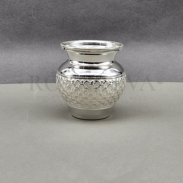 Pure Silver Designer Nakshi Kalash/Lota BIS HALLMARKED (925 Purity)